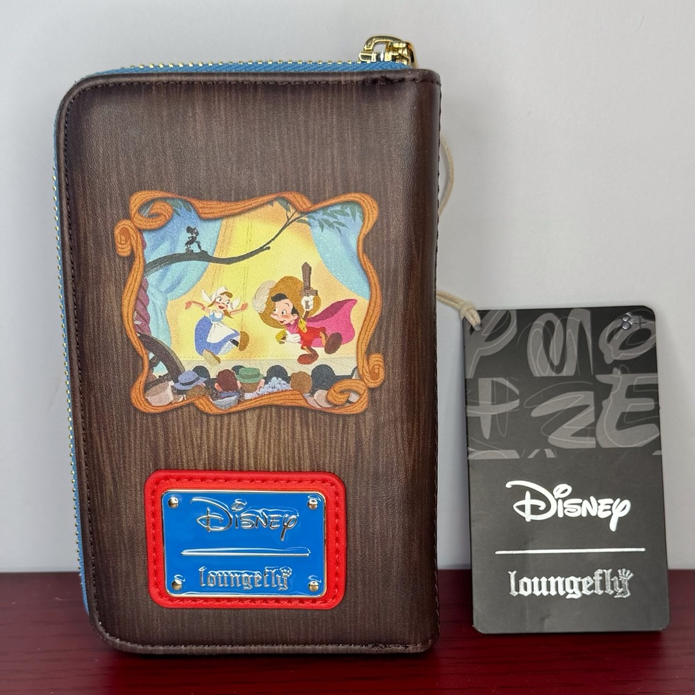 Loungefly Disney Pinocchio Book Zip Around Wallet.